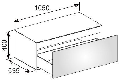 Боковая тумба Keuco Edition Lignatur 33321 700001 1050х400х535 мм 1 ящик Фасад дуб корпус дуб