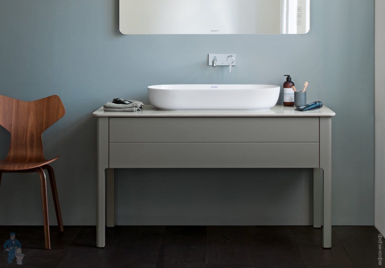 Тумба напольная под столешницу Duravit Luv LU956106060, серо-коричневый