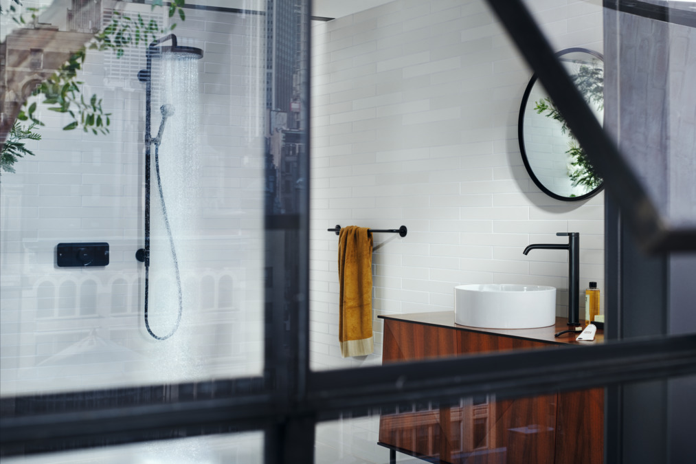 Зеркало настенное AXOR Universal Circular 42848670 Матовый чёрный