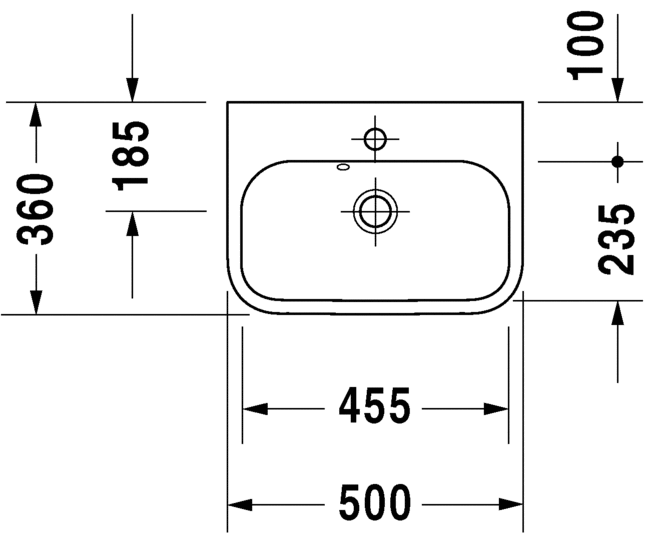 Раковина подвесная Duravit Happy D.2  0710500000 50х36см