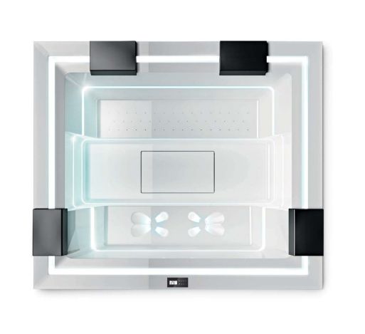 Бассейн с гидромассажем GRUPPO TREESSE ZEN PRO V202PXBNB22 2350 мм х 2800 мм х 850 мм, с аэромассажем, фильтрацией, хромотерапией и дезинфекцией, белый