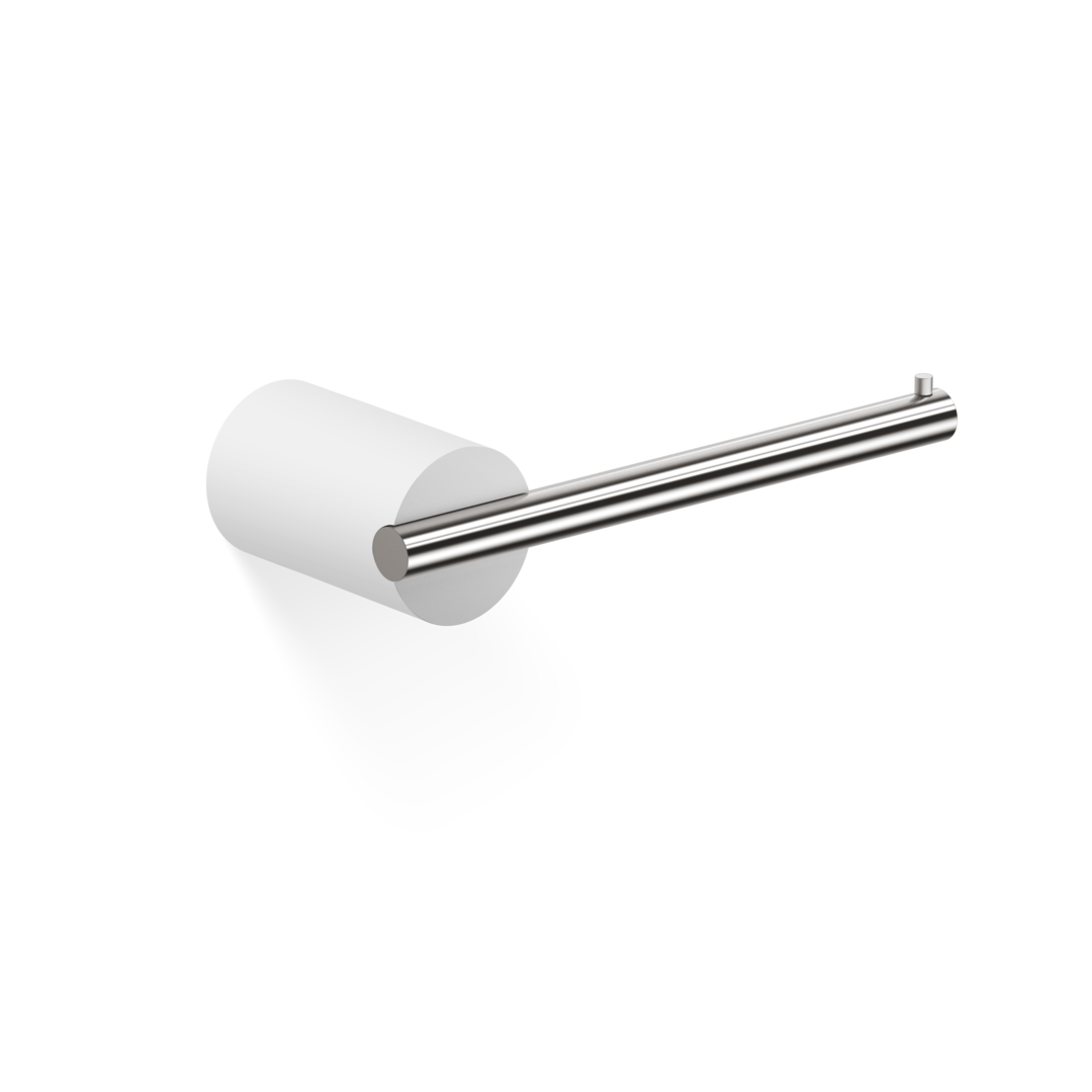 Держатель туалетной бумаги DECOR WALTHER (STONE TPH) 0974855    4 X 16 X 7 см, без крышки, композит Solid Surface/латунь, белый матовый/сталь матовая