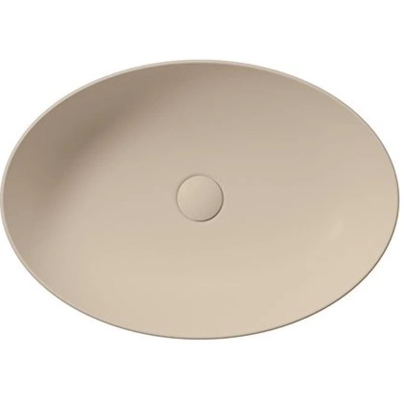 Раковина-чаша накладная овальная GSI PURA 884208 600 мм х 420 мм, без отверстия под смеситель, Creta Matte