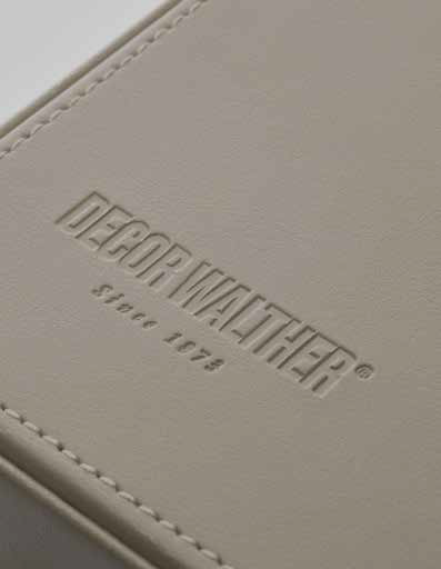 Ведро для мусора с крышкой и педалью, DECOR WALTHER  Brownie TE  0939549    26 x 17 x 24 см, отделка искусственная кожа, цвет: TAUPE (темно-серо-коричневый)