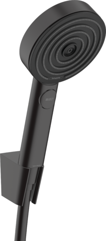 Душевой Porter - набор Hansgrohe Pulsify Select S 24302670 105 3 jet Relaxation, с держателем и шлангом 1250 мм, матовый чёрный