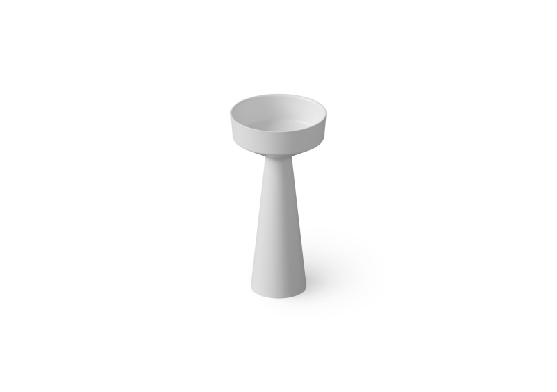 Раковина напольная из композита DEA DESIGN Pedestal Basin DD2018 425 18 425 мм х 425 мм х 850 мм, с донным клапаном, цвет Белый
