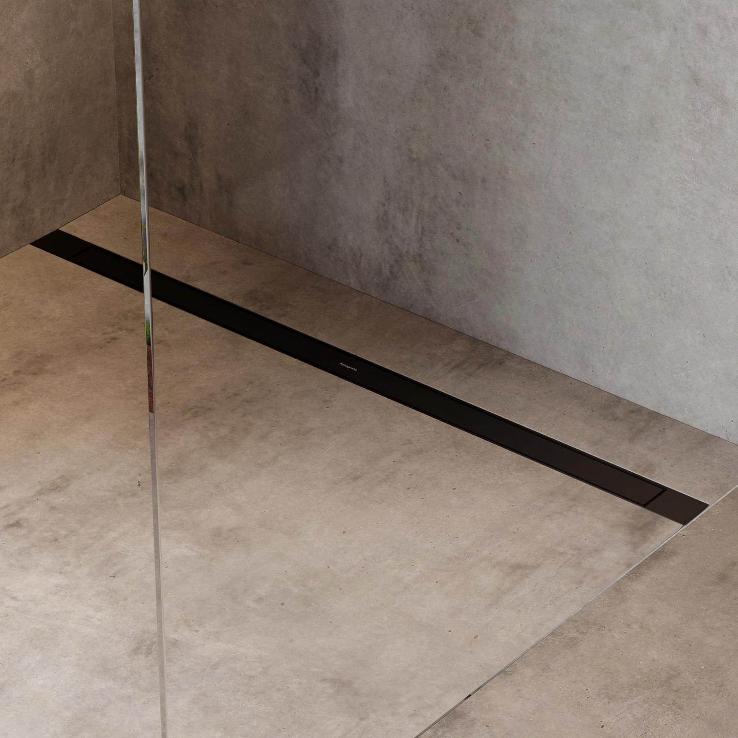 Внешняя часть трапа для душа HANSGROHE RainDrain Match Plus 56218800 1200 мм, с регулировкой по высоте, цвет Нержавеющая сталь