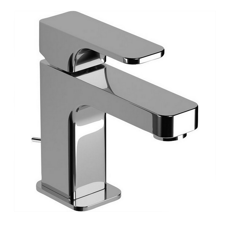 Однорычажный смеситель для раковины CISAL Cubic CU00051121 с донным клапаном, цвет Хром