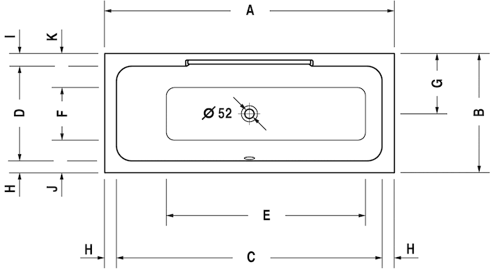 Акриловая встраиваемая ванна Duravit DuraStyle 700292000000000 1600 х 700