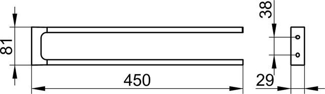 Полотенцедержатель двойной KEUCO EDITION 11 11118 130000 Чёрный шлифованный хром