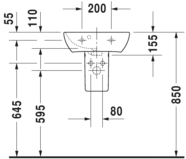 Раковина подвесная Duravit me by starck 0719450000 45х32см