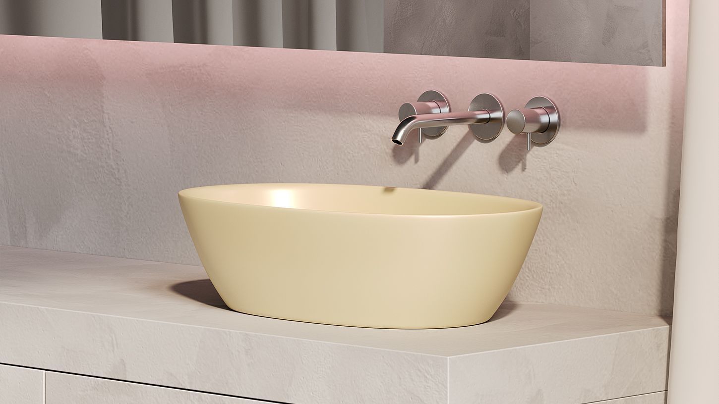 Раковина накладная овальная SALINI SOFIA 1101106G 335х560х150мм, S-Sense, без донного клапана, цвет Белый глянцевый