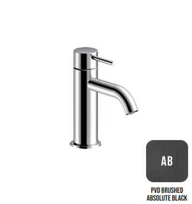 Однорычажный смеситель для раковины ALMAR WASH BASIN E214000.AB излив 118 мм, цвет Absolute Black