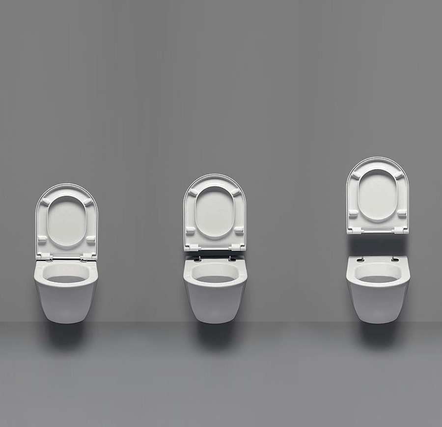 Сиденье с крышкой для унитазов GSI PURA MS86CN11 с Soft Close, белое глянцевое