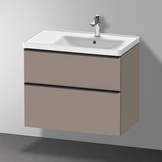 Тумба подвесная под раковину DURAVIT D-Neo DE435804343 784 мм х 452 мм, с выдвижным ящиком и выдвижным отделением, базальт матовый
