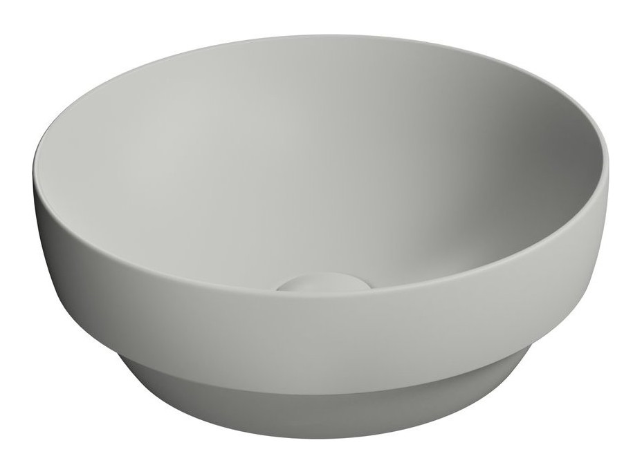 Раковина-чаша встраиваемая сверху GSI PURA 884617 диаметр 400 мм, без отверстия под смеситель, без перелива, цвет Cenere Matte