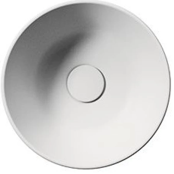 Раковина накладная круглая GSI KUBE X 943509 320 мм х 320 мм, без отверстия под смеситель, без перелива, цвет Белый матовый