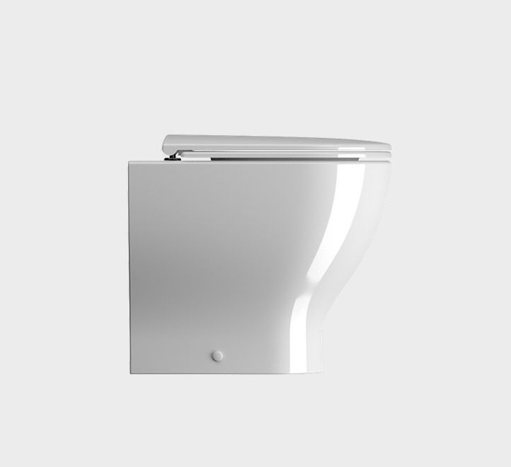 Унитаз приставной безободковый GSI CITY 911011 350 мм х 520 мм, белый глянцевый