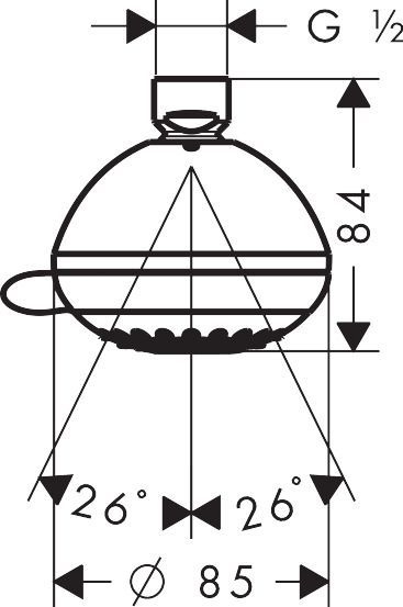 Верхний душ Hansgrohe Crometta 85 Vario 28424000 цвет Хром