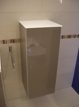 Средний шкаф Keuco Royal Reflex 34020 140002 корпус матовый лак/фасад стекло трюфель
