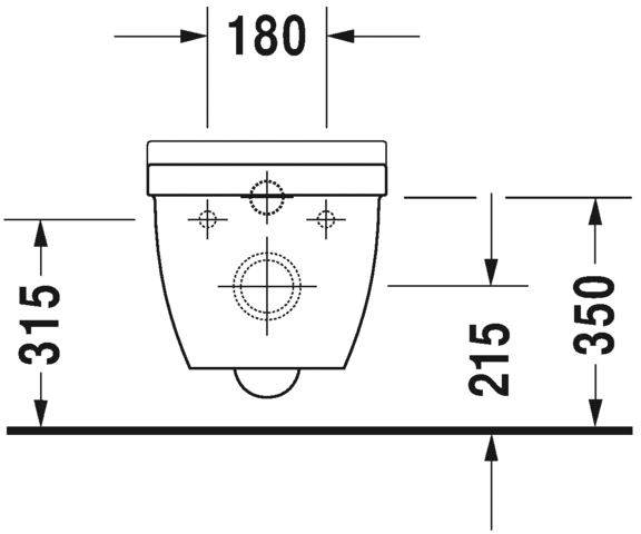 Унитаз подвесной с сиденьем Duravit Starck 3 Rimless 45270900A11 с вертикальным смывом, без смывного края, с покрытием WonderGliss, белый