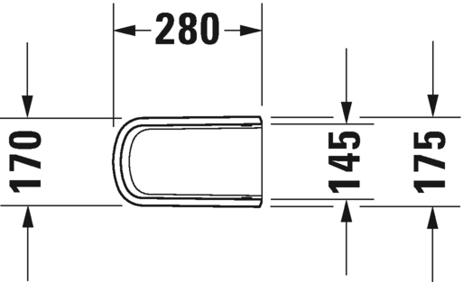 Полупьедестал для раковины DURAVIT Duravit No.1 0858450000 280 мм х 175 мм х 290 мм, белый глянцевый