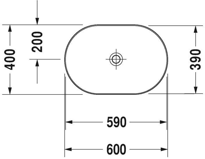 Раковина встраиваемая сверху Duravit Luv 0379600000 60х40см