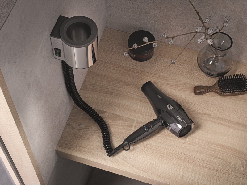 Фен для сушки волос Keuco Plan 14995 010037 хром/темно-серый