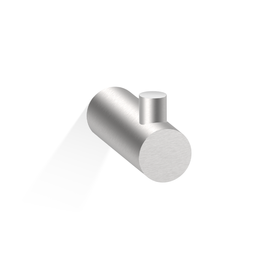 Крючок для халата и полотенца одинарный DECOR WALTHER  Bar HAK1   0856776    3 X 2 X 6 см, латунь, цвет сталь матовая  Stainless steel matt