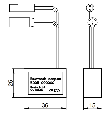 Bluetooth адаптер KEUCO Universal 59911 000000 Чёрно/Красный