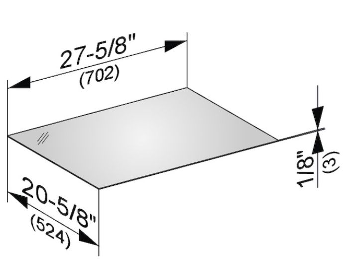 Декоративная верхняя крышка из кристаллина для боковой тумбы KEUCO EDITION 11 31322 289000 Кашемир матовый