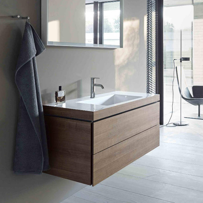 Тумба подвесная с раковиной Duravit L-Cube LC6928T1313 американский орех