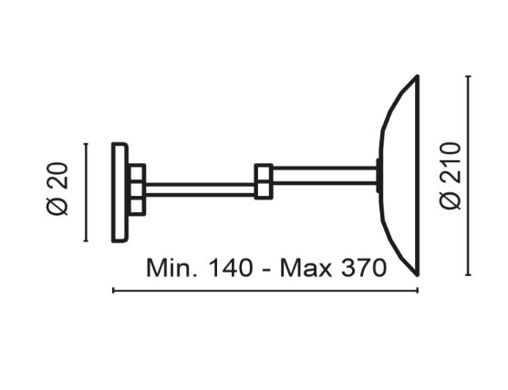 Зеркало косметическое настенное с увеличением BOSSINI QUADRO V50010.075 цвет Матовая нержавеющая сталь