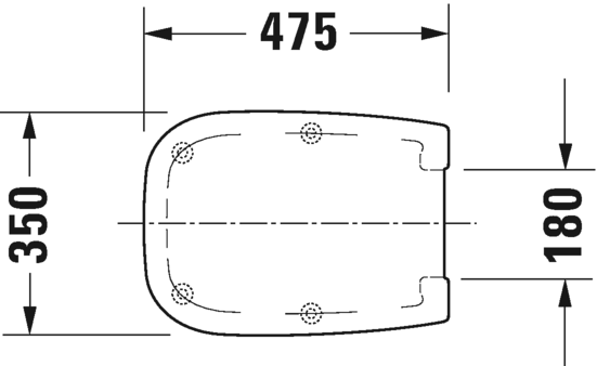 Сиденье для унитаза с крышкой удлиненное Duravit D-Сode 0067410000 без автоматического опускания, белое