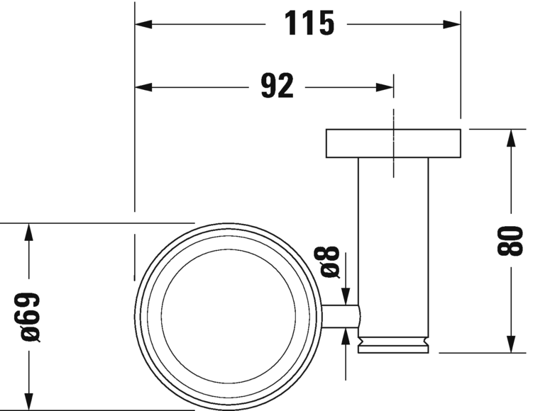 Держатель стакана Duravit D-Code 0099191000 хром