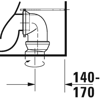 Унитаз напольный Duravit D-Neo Rimless 2002090000 370 мм х 650 мм, с вертикальным смывом, Vario, без смывного края, с креплением, белый