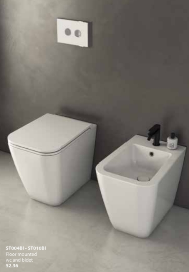 Сиденье для унитаза GLOBO STONE ST022BI 460 мм х 360 мм, съёмное, с Soft-Close, белый глянцевый