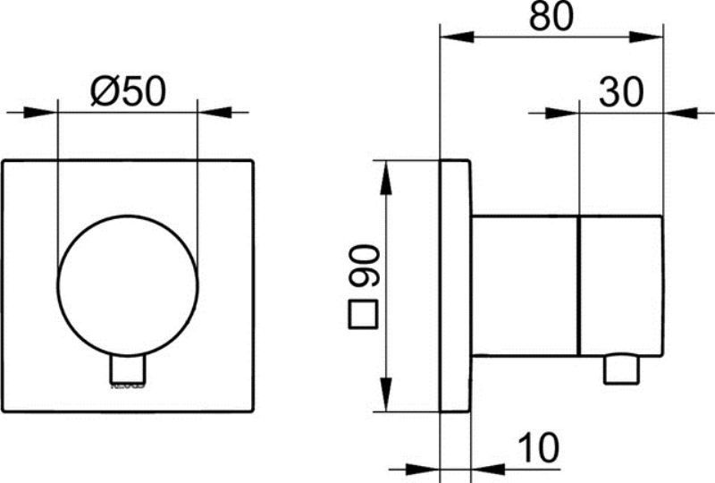 Запорный вентиль Keuco IXMO 59541 011002 с рукояткой IXMO Comfort хром