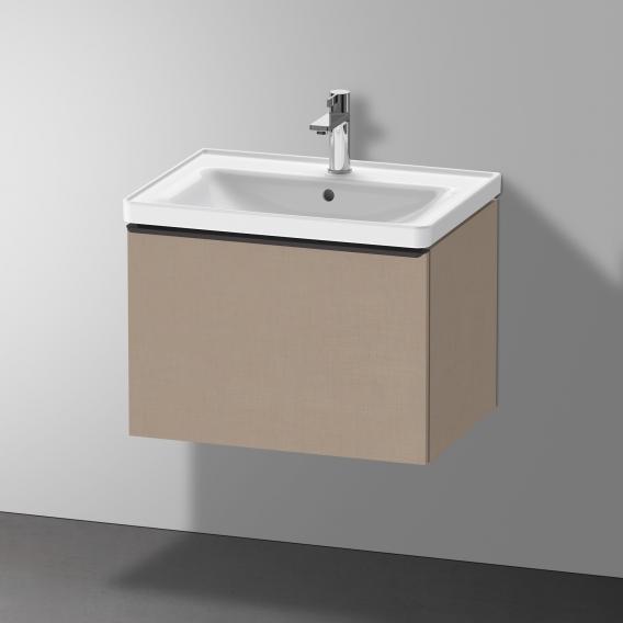 Тумба подвесная под раковину DURAVIT D-Neo DE425407575 634 мм х 452 мм, с одним выдвижным ящиком, лён