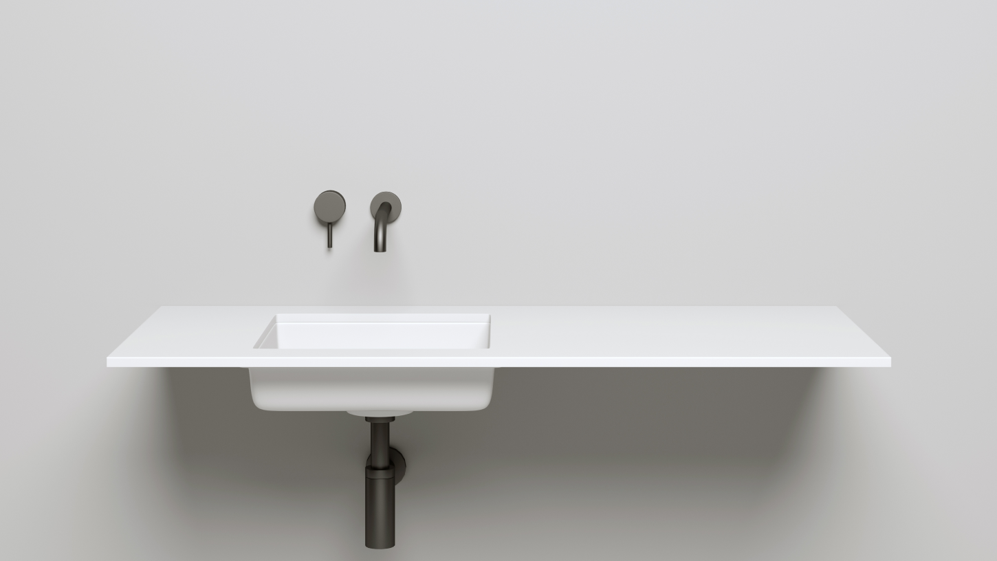 Раковина встраиваемая квадратная SALINI MAREA 07 1802207M 420х420х125мм, S-Stone, без донного клапана, цвет Белый матовый