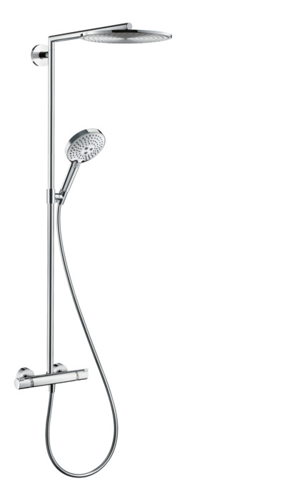 Душевой комплект Hansgrohe Raindance Select 27114000 Showerpipe 300 с термостатом хром