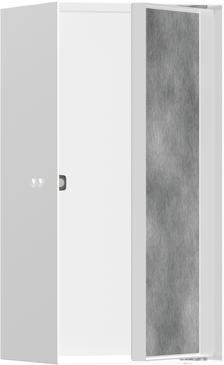 Настенный короб HANSGROHE XtraStoris Rock 56088700 с открытой рамой 300 мм х 150 мм х 140 мм, с дверью для облицовки плиткой, матовый белый