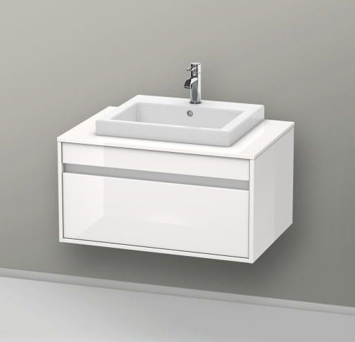 Тумба подвесная под раковину Duravit Ketho KT679402222 с выдвижным ящиком, белый глянцевый 