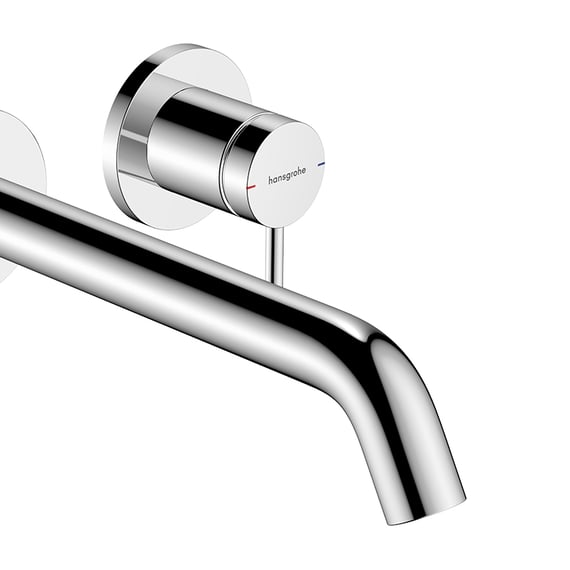 Настенный однорычажный смеситель для раковины HANSGROHE TECTURIS S 73351000 излив 225 мм, с EcoSmart+, цвет Хром