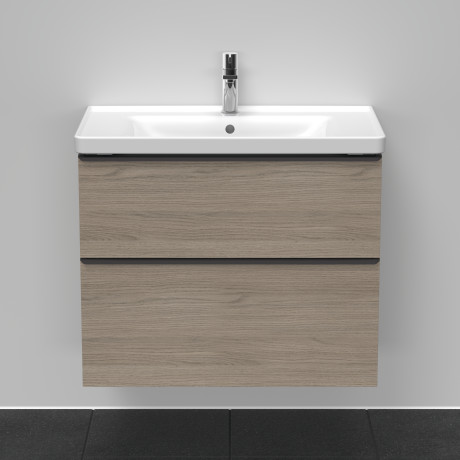Тумба подвесная под раковину DURAVIT D-Neo DE435503535 784 мм х 452 мм, с выдвижным ящиком и выдвижным отделением, дуб терра