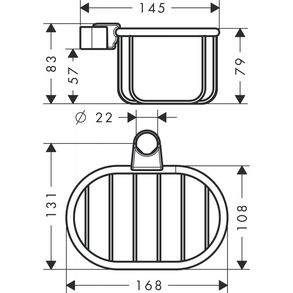 Корзинка для мыла настенная AXOR Montreux 42066000 Хром