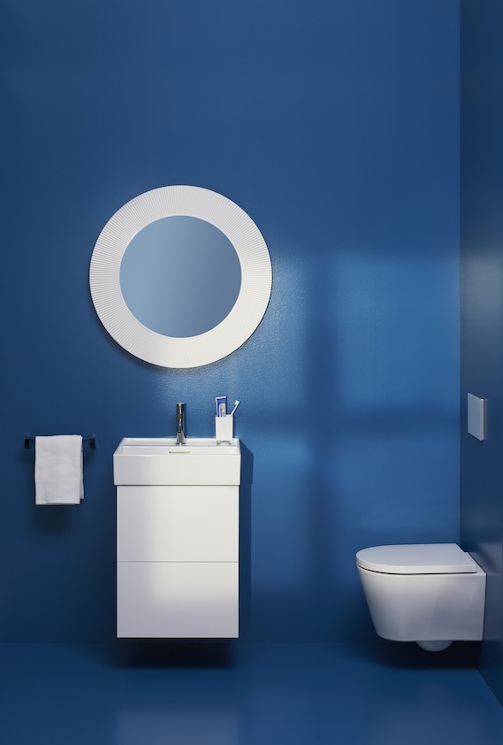 Зеркало круглое   Laufen  Kartell  3.8633.1.090.000.1  78 см, рама пластик цвет белый насыщенный