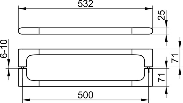 Двойная ручка двери душевого ограждения KEUCO EDITION 400 11508 010503 Хром