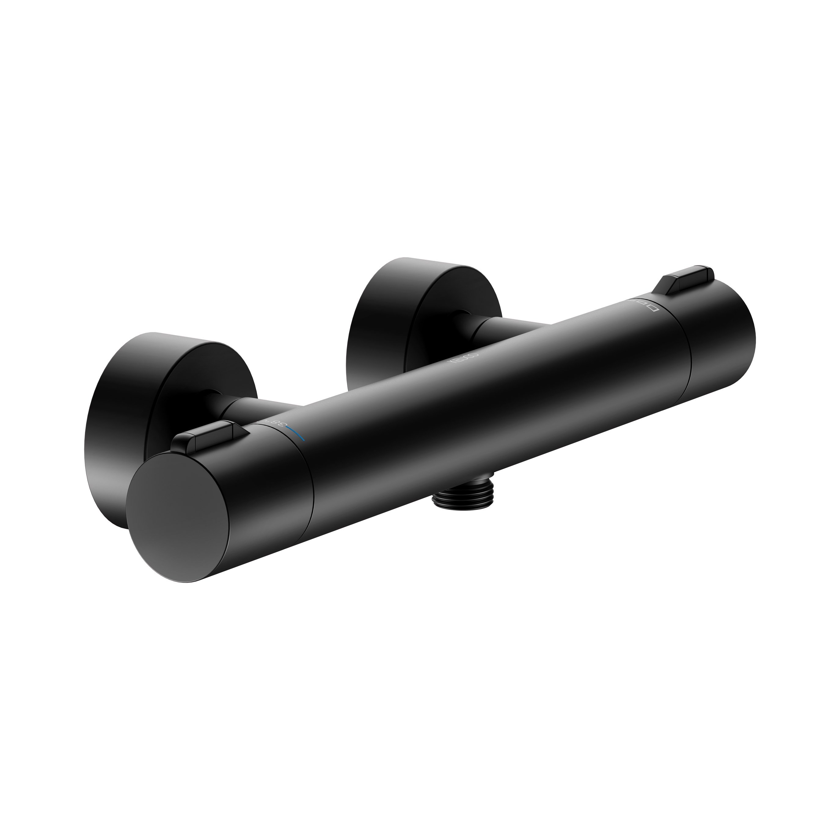 Термостат для душа KEUCO PLAN BLUE 53926 371001 с защитой от обратного потока, цвет Чёрный матовый