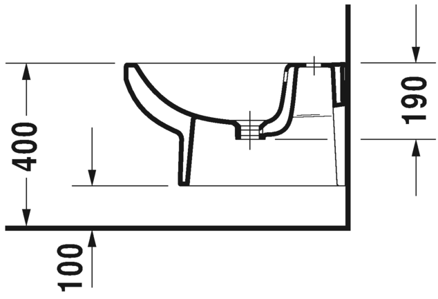 Биде подвесное DURAVIT Duravit No.1 2279150000 540 мм х 360 мм, с переливом, с отверстием под смеситель, белое